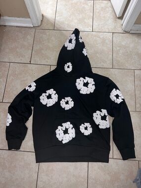 Denim tears brand hoodie black and white